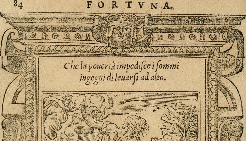 An illustration from Diverse imprese accommodate a diuerse moralità : con versi che i loro significati dichiarano : tratte da gli emblemi dell'Alciato, 1549, leaf 87