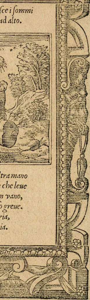 An illustration from Diverse imprese accommodate a diuerse moralità : con versi che i loro significati dichiarano : tratte da gli emblemi dell'Alciato, 1549, leaf 87