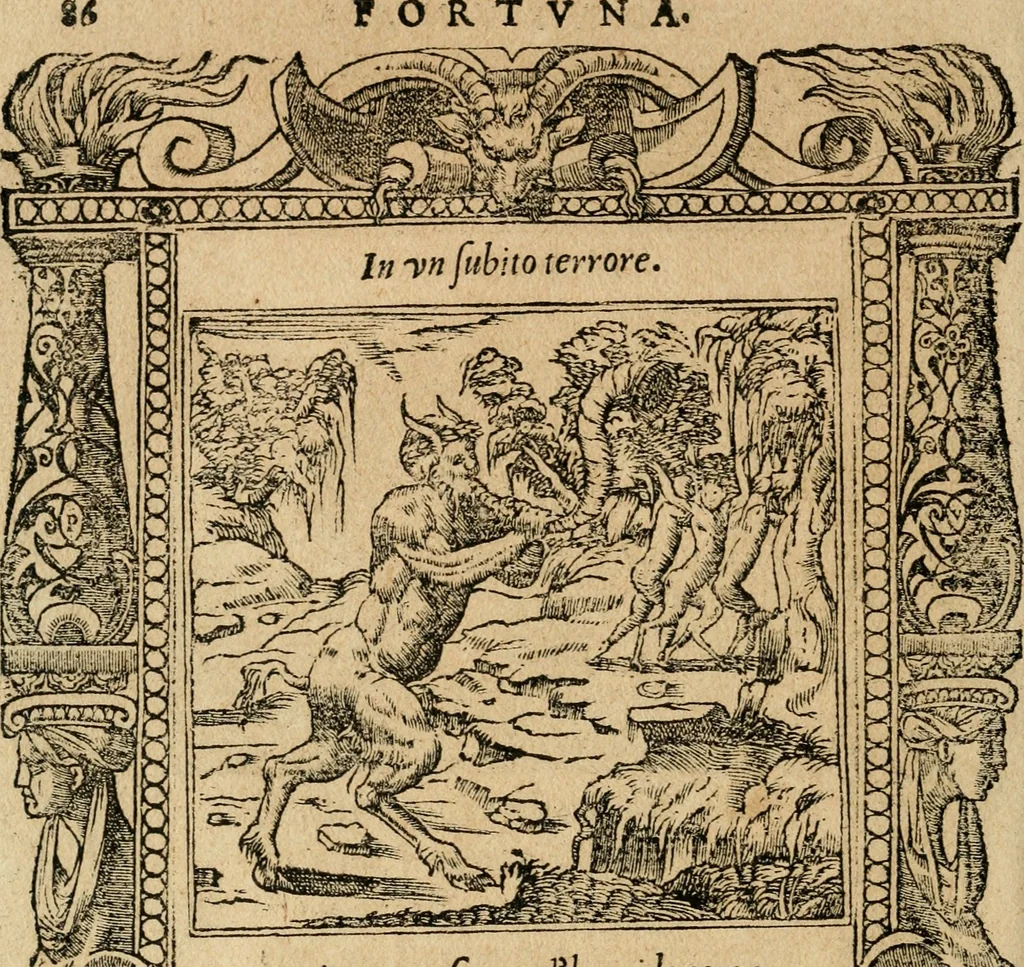 An illustration from Diverse imprese accommodate a diuerse moralità : con versi che i loro significati dichiarano : tratte da gli emblemi dell'Alciato, 1549, leaf 89