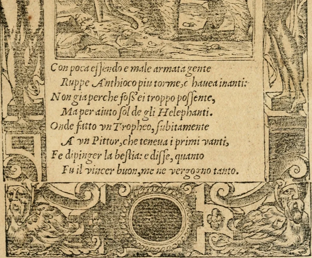 An illustration from Diverse imprese accommodate a diuerse moralità : con versi che i loro significati dichiarano : tratte da gli emblemi dell'Alciato, 1549, leaf 90