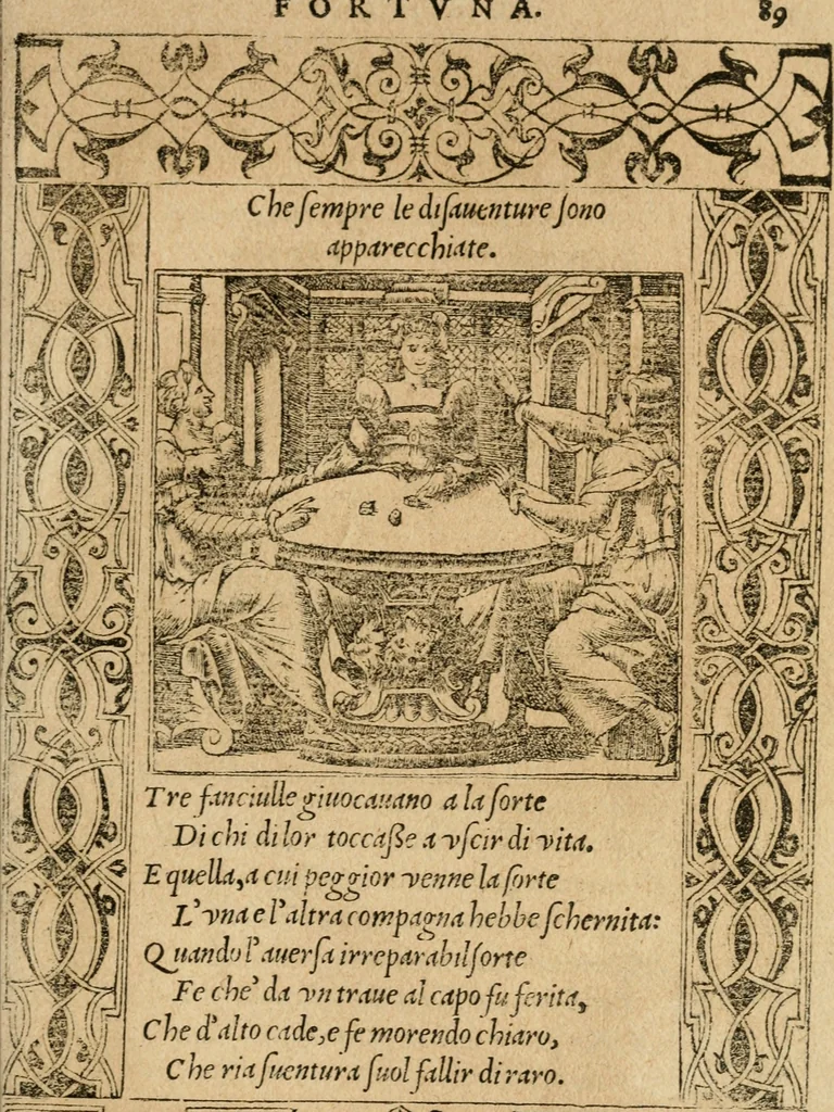 An illustration from Diverse imprese accommodate a diuerse moralità : con versi che i loro significati dichiarano : tratte da gli emblemi dell'Alciato, 1549, leaf 92