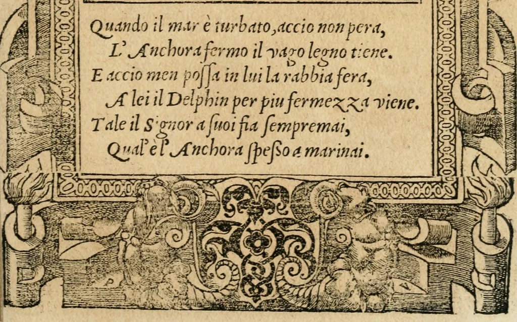 An illustration from Diverse imprese accommodate a diuerse moralità : con versi che i loro significati dichiarano : tratte da gli emblemi dell'Alciato, 1549, leaf 98