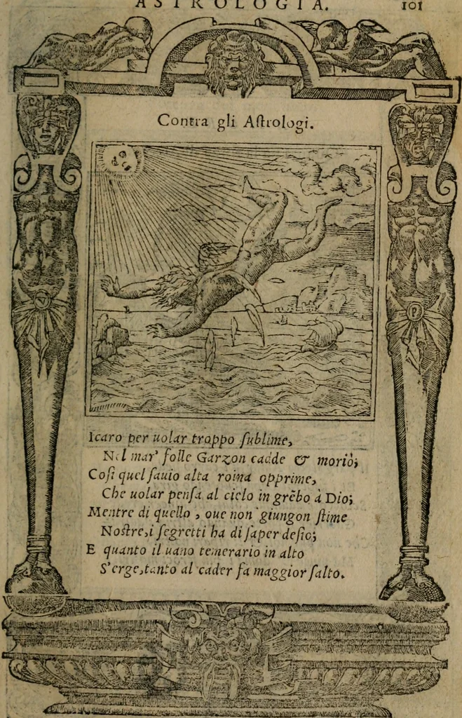An illustration from Diverse imprese accomodate a diverse moralità, co versi che i loro significati dichiarano insieme con molte altre mella lingua italiana non piu tradotte, 1576, leaf 104