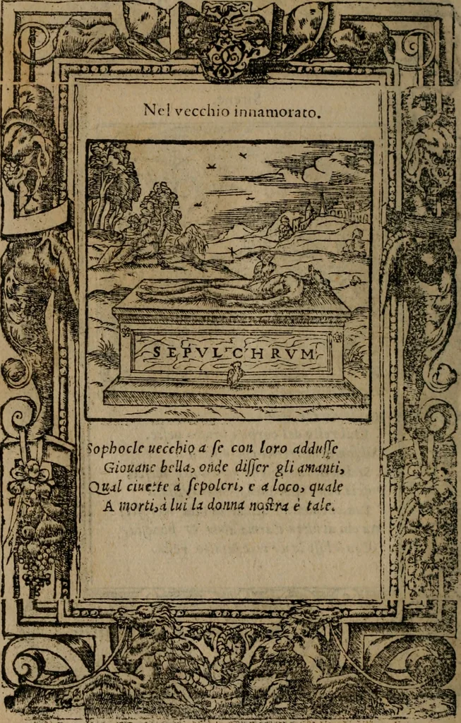 An illustration from Diverse imprese accomodate a diverse moralità, co versi che i loro significati dichiarano insieme con molte altre mella lingua italiana non piu tradotte, 1576, leaf 117