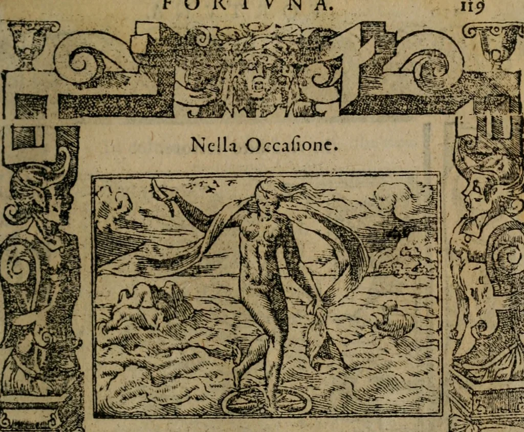 An illustration from Diverse imprese accomodate a diverse moralità, co versi che i loro significati dichiarano insieme con molte altre mella lingua italiana non piu tradotte, 1576, leaf 122