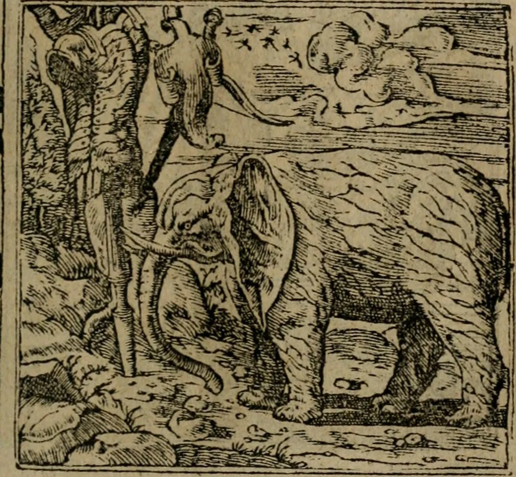 An illustration from Diverse imprese accomodate a diverse moralità, co versi che i loro significati dichiarano insieme con molte altre mella lingua italiana non piu tradotte, 1576, leaf 124
