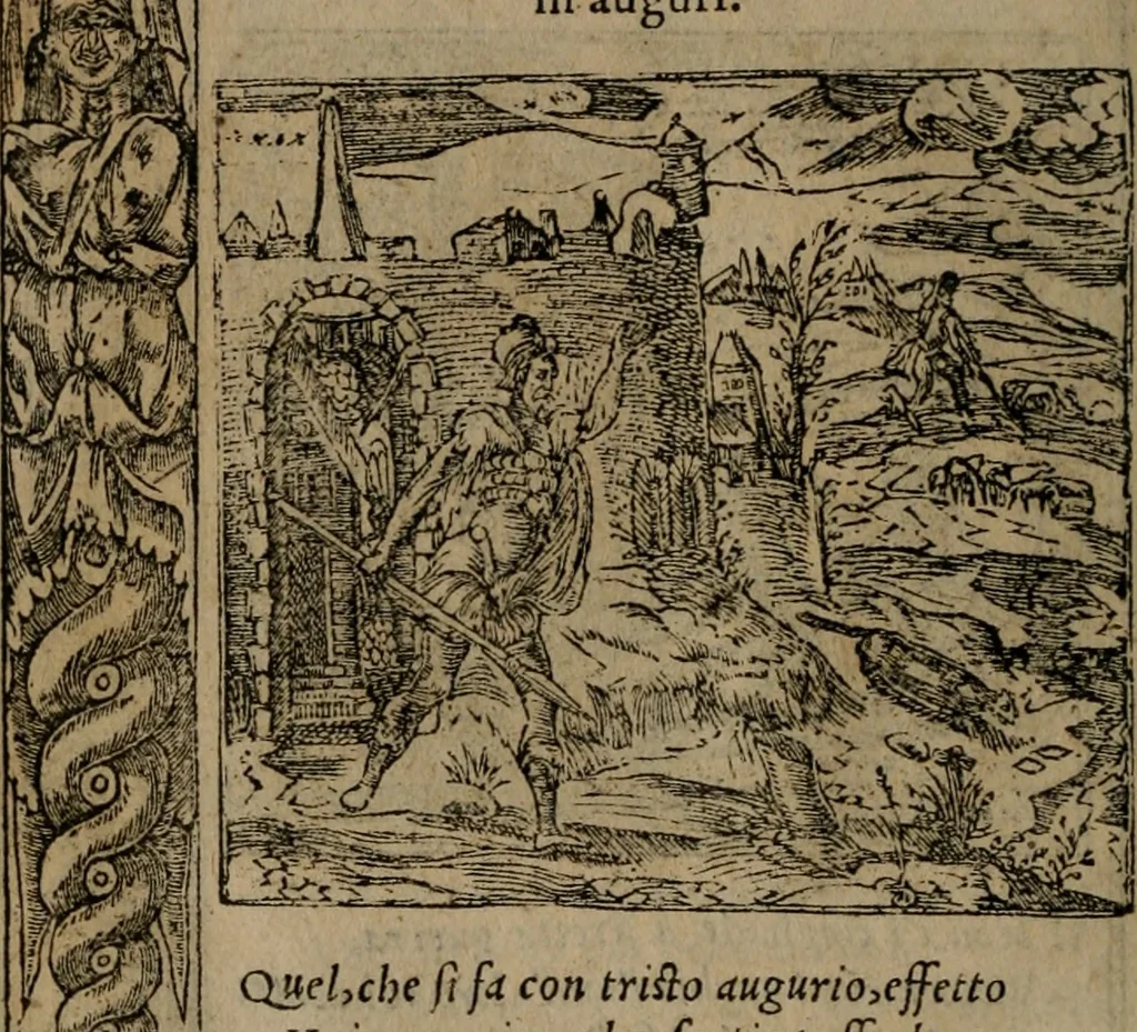 An illustration from Diverse imprese accomodate a diverse moralità, co versi che i loro significati dichiarano insieme con molte altre mella lingua italiana non piu tradotte, 1576, leaf 127