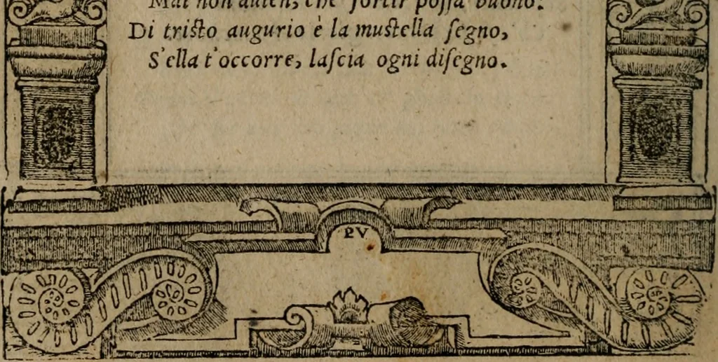An illustration from Diverse imprese accomodate a diverse moralità, co versi che i loro significati dichiarano insieme con molte altre mella lingua italiana non piu tradotte, 1576, leaf 127