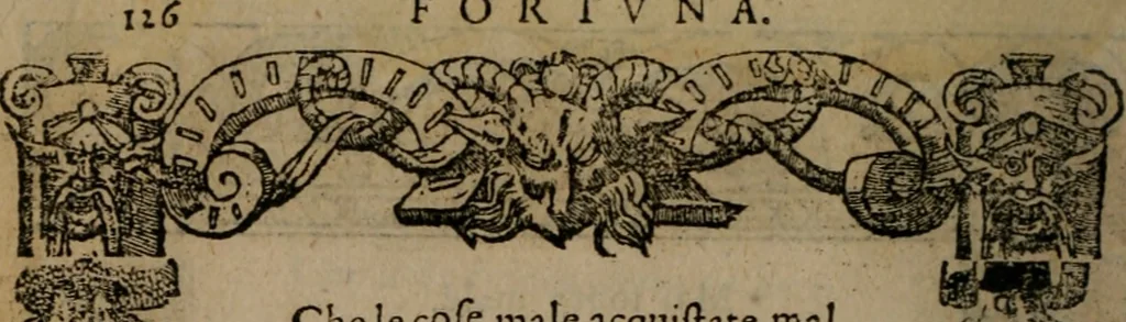 An illustration from Diverse imprese accomodate a diverse moralità, co versi che i loro significati dichiarano insieme con molte altre mella lingua italiana non piu tradotte, 1576, leaf 129