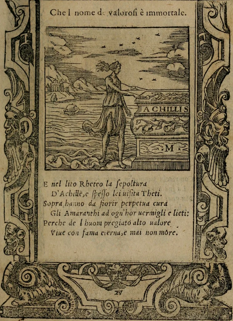 An illustration from Diverse imprese accomodate a diverse moralità, co versi che i loro significati dichiarano insieme con molte altre mella lingua italiana non piu tradotte, 1576, leaf 136