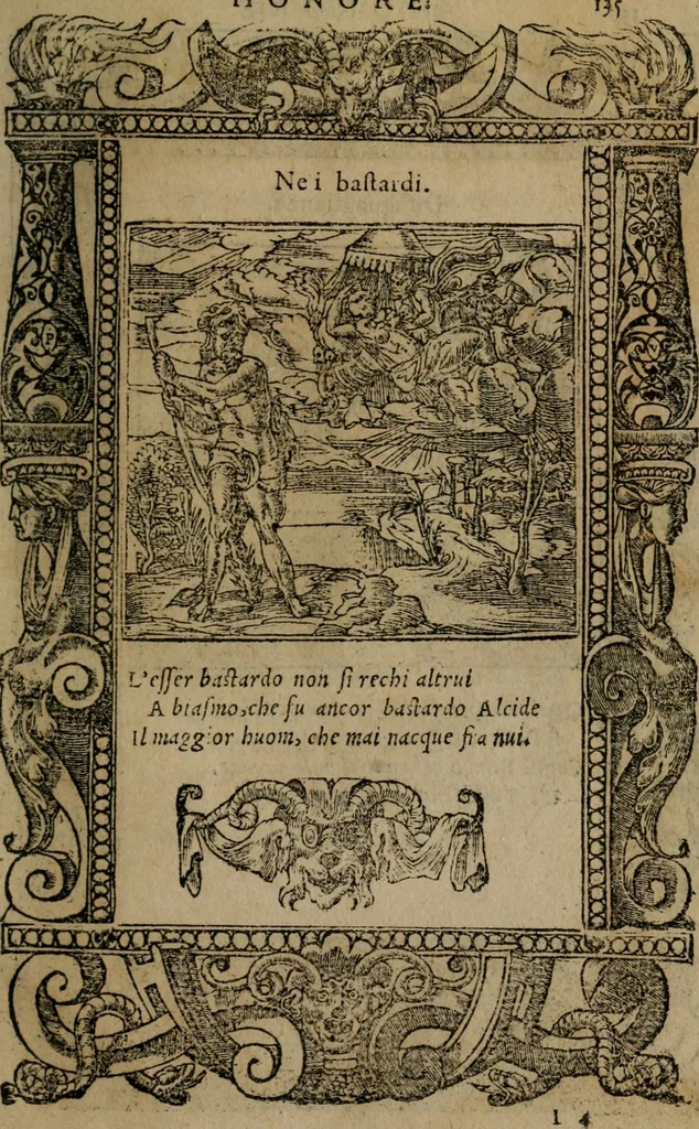 An illustration from Diverse imprese accomodate a diverse moralità, co versi che i loro significati dichiarano insieme con molte altre mella lingua italiana non piu tradotte, 1576, leaf 138