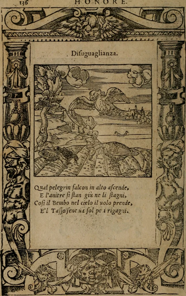 An illustration from Diverse imprese accomodate a diverse moralità, co versi che i loro significati dichiarano insieme con molte altre mella lingua italiana non piu tradotte, 1576, leaf 139
