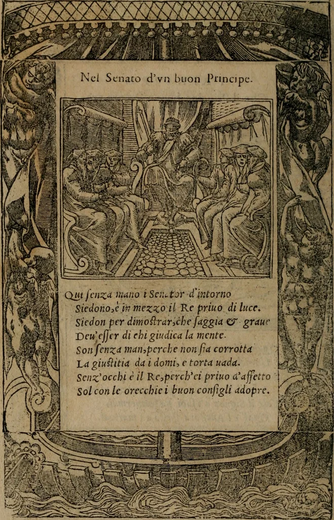 An illustration from Diverse imprese accomodate a diverse moralità, co versi che i loro significati dichiarano insieme con molte altre mella lingua italiana non piu tradotte, 1576, leaf 143