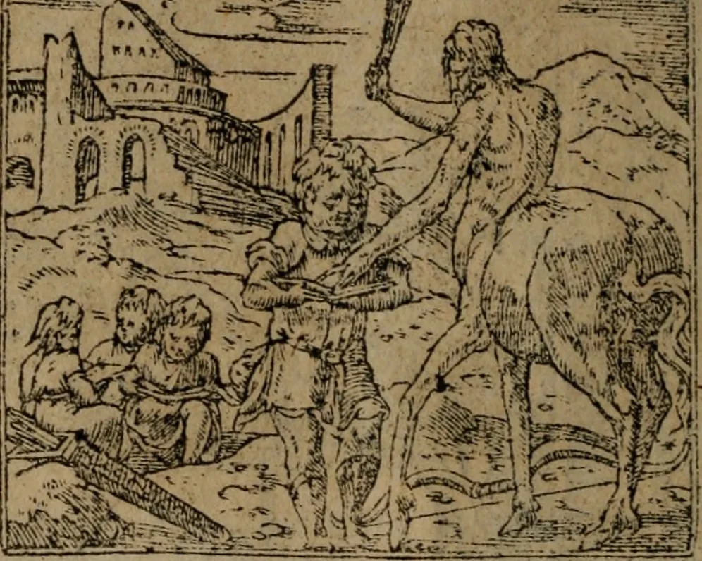 An illustration from Diverse imprese accomodate a diverse moralità, co versi che i loro significati dichiarano insieme con molte altre mella lingua italiana non piu tradotte, 1576, leaf 145