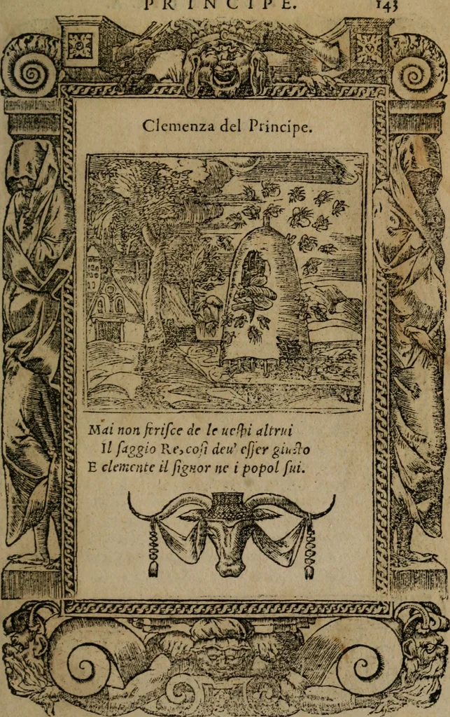 An illustration from Diverse imprese accomodate a diverse moralità, co versi che i loro significati dichiarano insieme con molte altre mella lingua italiana non piu tradotte, 1576, leaf 146