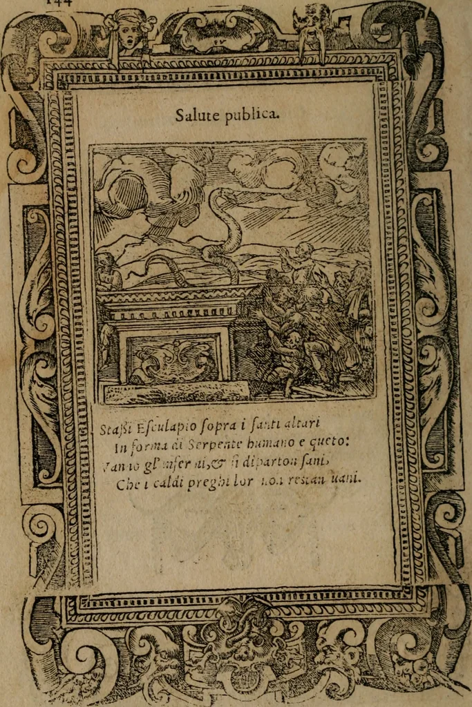 An illustration from Diverse imprese accomodate a diverse moralità, co versi che i loro significati dichiarano insieme con molte altre mella lingua italiana non piu tradotte, 1576, leaf 147