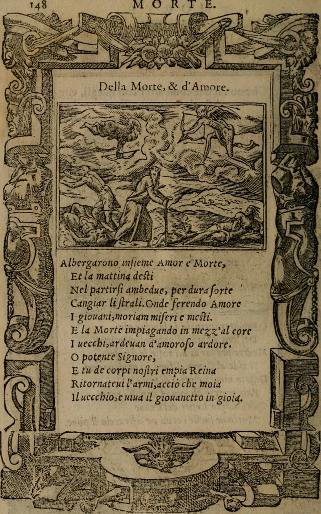 An illustration from Diverse imprese accomodate a diverse moralità, co versi che i loro significati dichiarano insieme con molte altre mella lingua italiana non piu tradotte, 1576, leaf 151