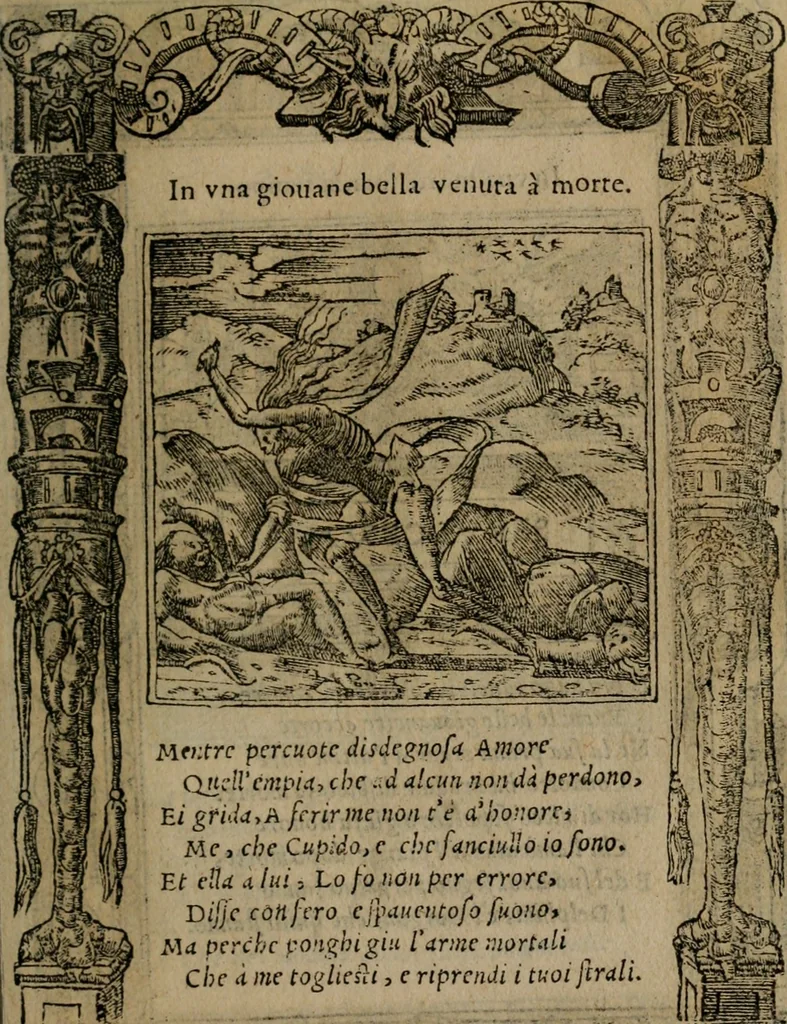 An illustration from Diverse imprese accomodate a diverse moralità, co versi che i loro significati dichiarano insieme con molte altre mella lingua italiana non piu tradotte, 1576, leaf 152