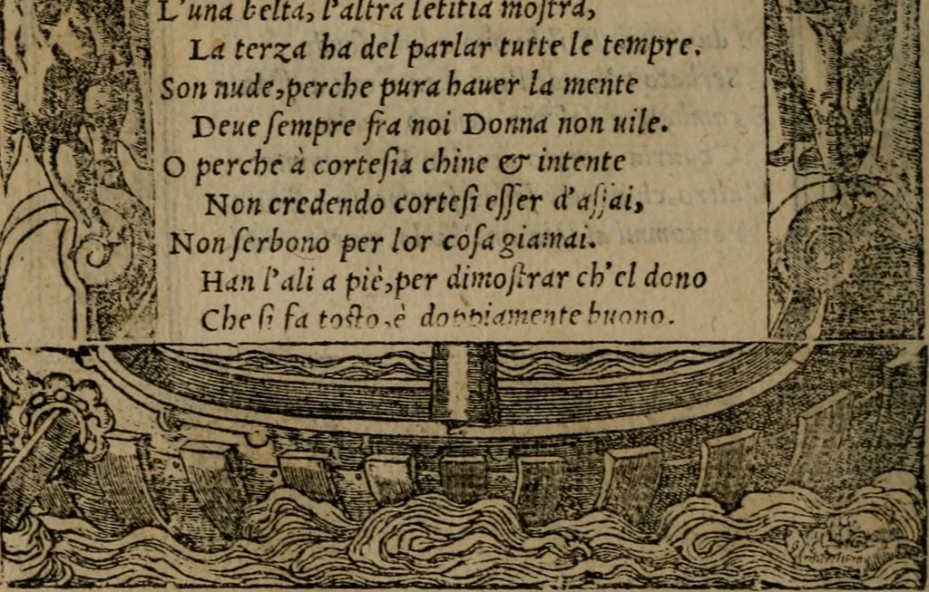 An illustration from Diverse imprese accomodate a diverse moralità, co versi che i loro significati dichiarano insieme con molte altre mella lingua italiana non piu tradotte, 1576, leaf 157