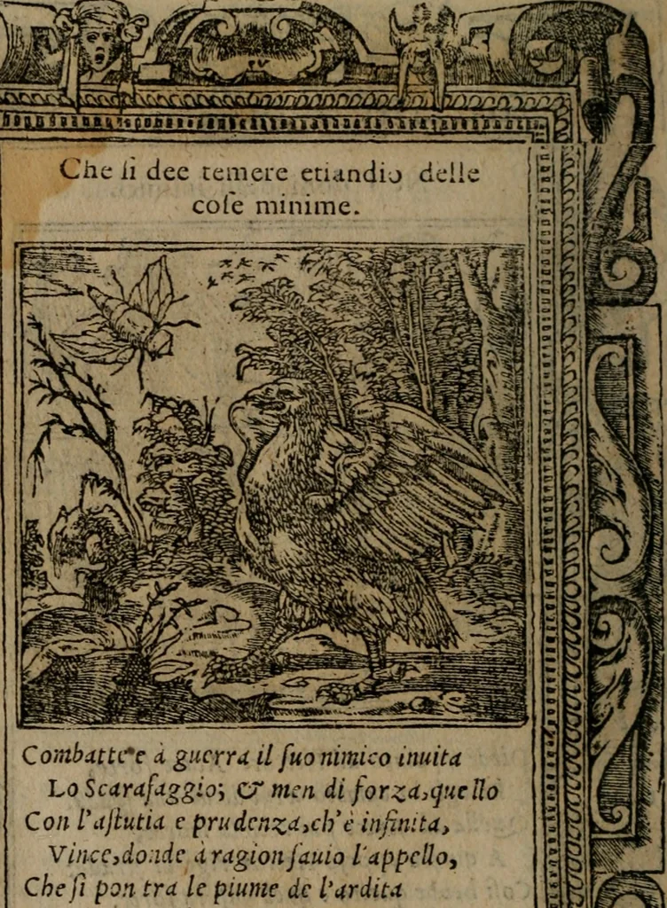 An illustration from Diverse imprese accomodate a diverse moralità, co versi che i loro significati dichiarano insieme con molte altre mella lingua italiana non piu tradotte, 1576, leaf 161