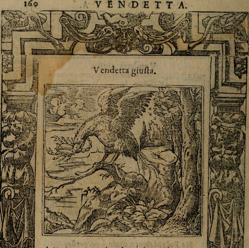 An illustration from Diverse imprese accomodate a diverse moralità, co versi che i loro significati dichiarano insieme con molte altre mella lingua italiana non piu tradotte, 1576, leaf 163