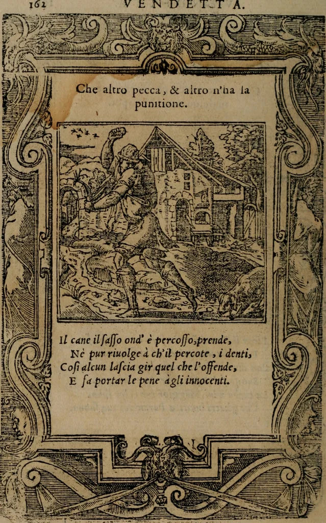 An illustration from Diverse imprese accomodate a diverse moralità, co versi che i loro significati dichiarano insieme con molte altre mella lingua italiana non piu tradotte, 1576, leaf 165