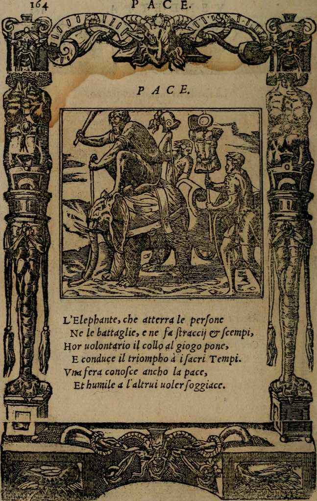 An illustration from Diverse imprese accomodate a diverse moralità, co versi che i loro significati dichiarano insieme con molte altre mella lingua italiana non piu tradotte, 1576, leaf 167