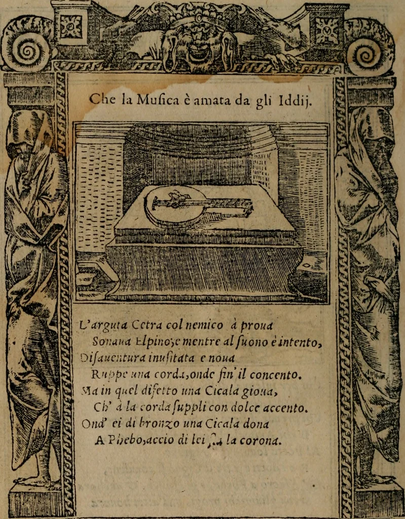 An illustration from Diverse imprese accomodate a diverse moralità, co versi che i loro significati dichiarano insieme con molte altre mella lingua italiana non piu tradotte, 1576, leaf 173