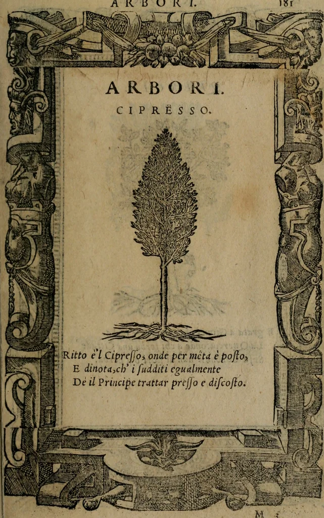 An illustration from Diverse imprese accomodate a diverse moralità, co versi che i loro significati dichiarano insieme con molte altre mella lingua italiana non piu tradotte, 1576, leaf 184