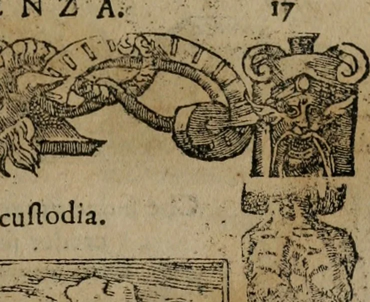 An illustration from Diverse imprese accomodate a diverse moralità, co versi che i loro significati dichiarano insieme con molte altre mella lingua italiana non piu tradotte, 1576, leaf 20
