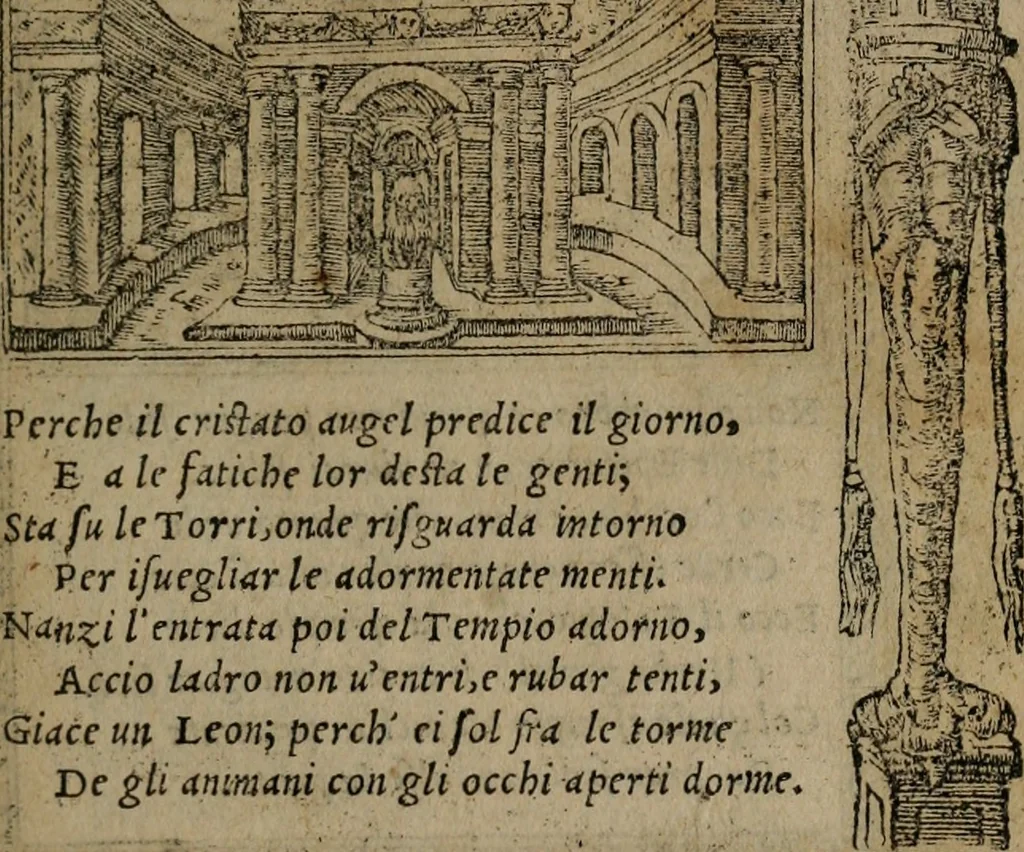 An illustration from Diverse imprese accomodate a diverse moralità, co versi che i loro significati dichiarano insieme con molte altre mella lingua italiana non piu tradotte, 1576, leaf 20
