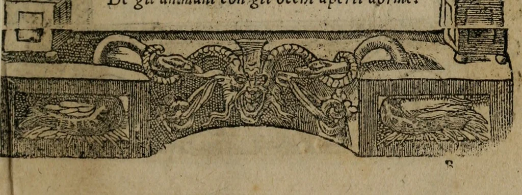 An illustration from Diverse imprese accomodate a diverse moralità, co versi che i loro significati dichiarano insieme con molte altre mella lingua italiana non piu tradotte, 1576, leaf 20