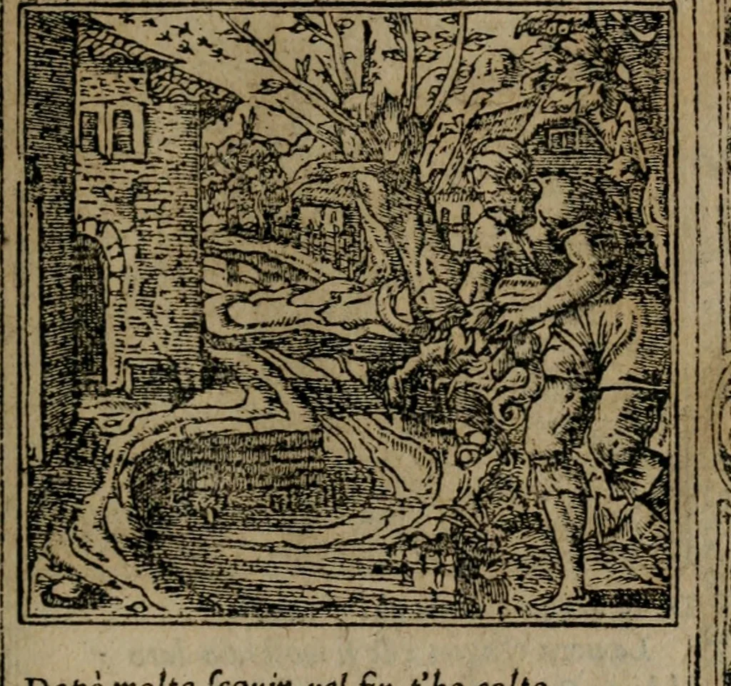 An illustration from Diverse imprese accomodate a diverse moralità, co versi che i loro significati dichiarano insieme con molte altre mella lingua italiana non piu tradotte, 1576, leaf 26