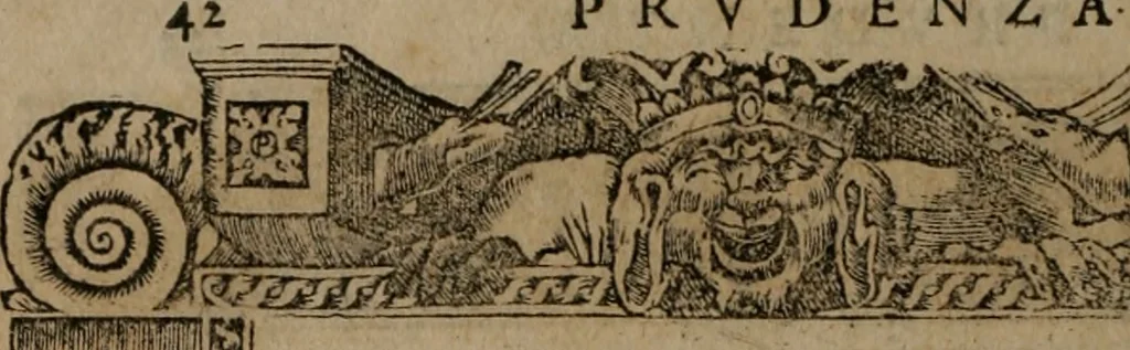 An illustration from Diverse imprese accomodate a diverse moralità, co versi che i loro significati dichiarano insieme con molte altre mella lingua italiana non piu tradotte, 1576, leaf 27