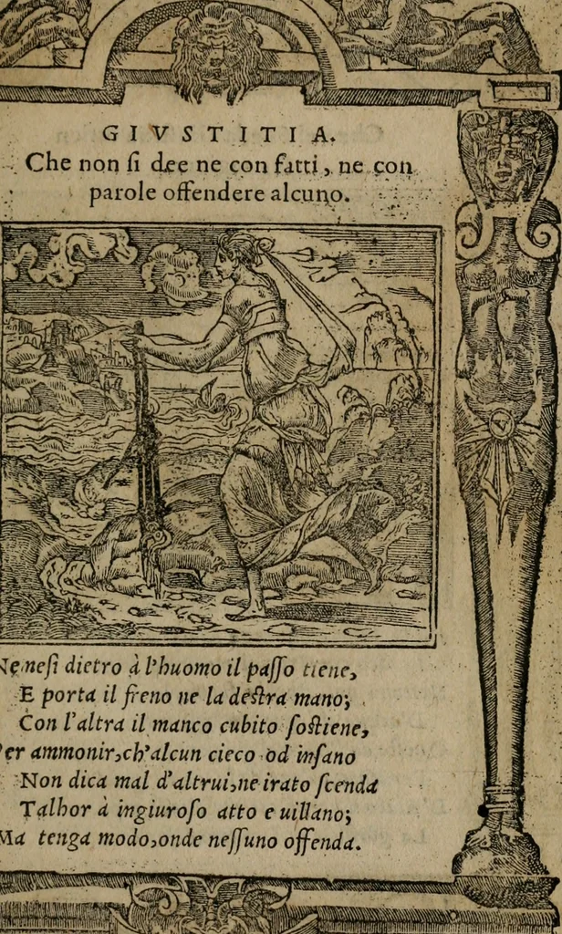 An illustration from Diverse imprese accomodate a diverse moralità, co versi che i loro significati dichiarano insieme con molte altre mella lingua italiana non piu tradotte, 1576, leaf 32