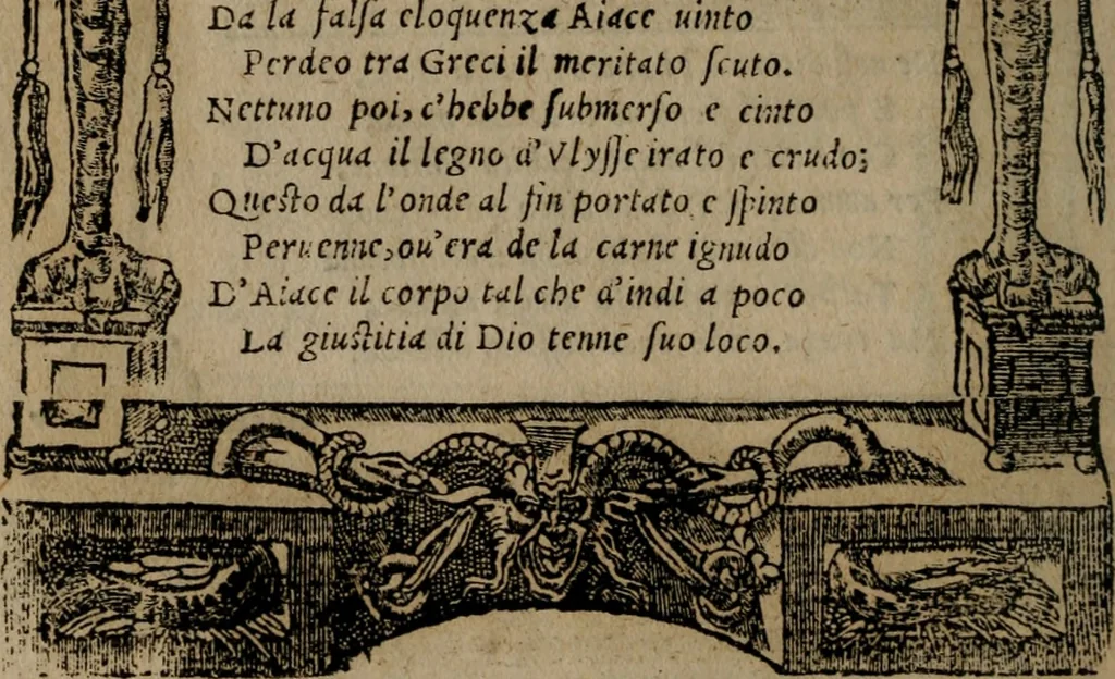 An illustration from Diverse imprese accomodate a diverse moralità, co versi che i loro significati dichiarano insieme con molte altre mella lingua italiana non piu tradotte, 1576, leaf 33