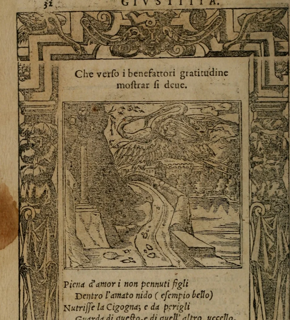 An illustration from Diverse imprese accomodate a diverse moralità, co versi che i loro significati dichiarano insieme con molte altre mella lingua italiana non piu tradotte, 1576, leaf 35