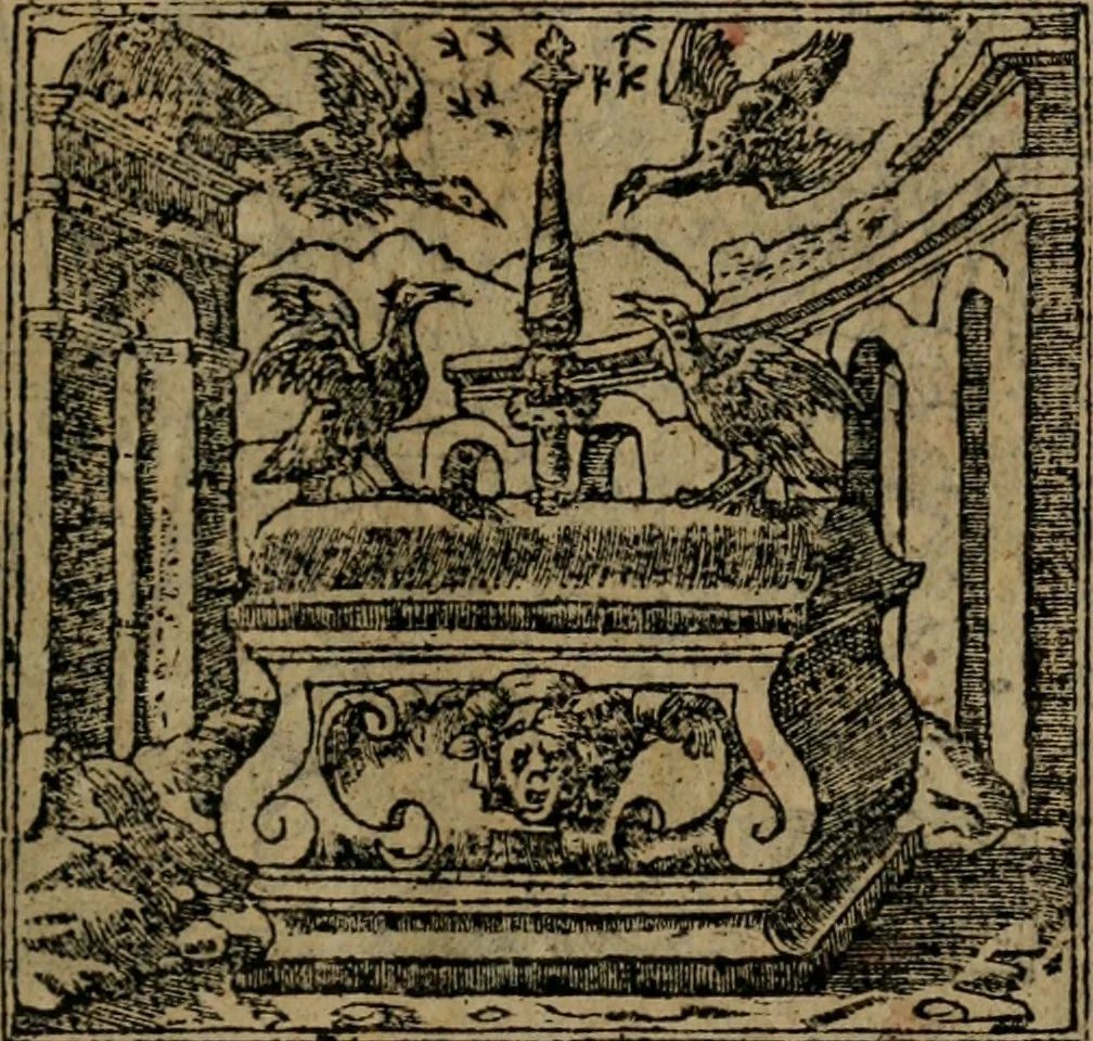 An illustration from Diverse imprese accomodate a diverse moralità, co versi che i loro significati dichiarano insieme con molte altre mella lingua italiana non piu tradotte, 1576, leaf 42