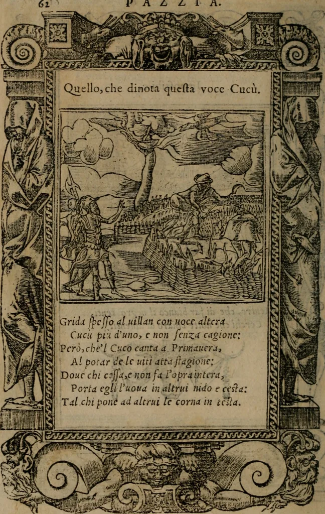 An illustration from Diverse imprese accomodate a diverse moralità, co versi che i loro significati dichiarano insieme con molte altre mella lingua italiana non piu tradotte, 1576, leaf 65