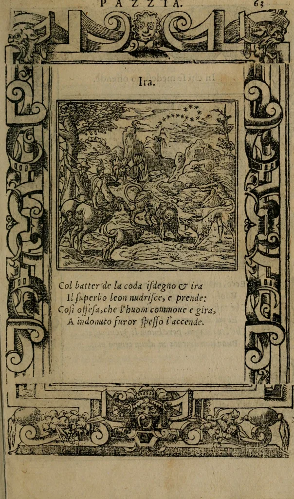 An illustration from Diverse imprese accomodate a diverse moralità, co versi che i loro significati dichiarano insieme con molte altre mella lingua italiana non piu tradotte, 1576, leaf 66