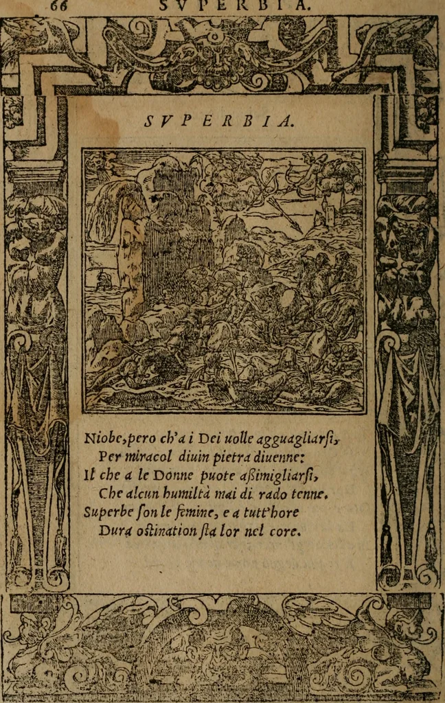 An illustration from Diverse imprese accomodate a diverse moralità, co versi che i loro significati dichiarano insieme con molte altre mella lingua italiana non piu tradotte, 1576, leaf 69