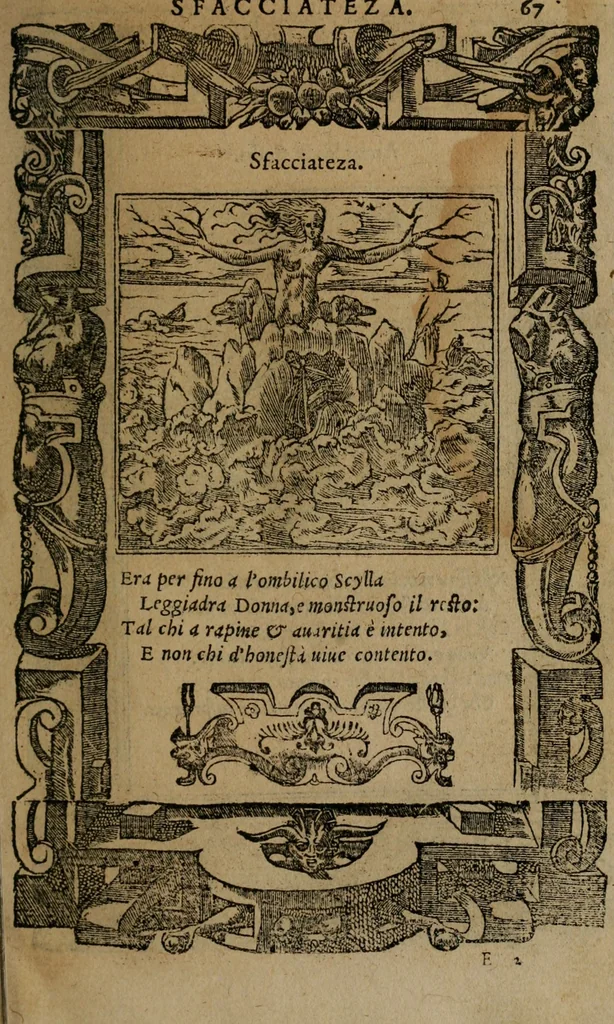 An illustration from Diverse imprese accomodate a diverse moralità, co versi che i loro significati dichiarano insieme con molte altre mella lingua italiana non piu tradotte, 1576, leaf 70