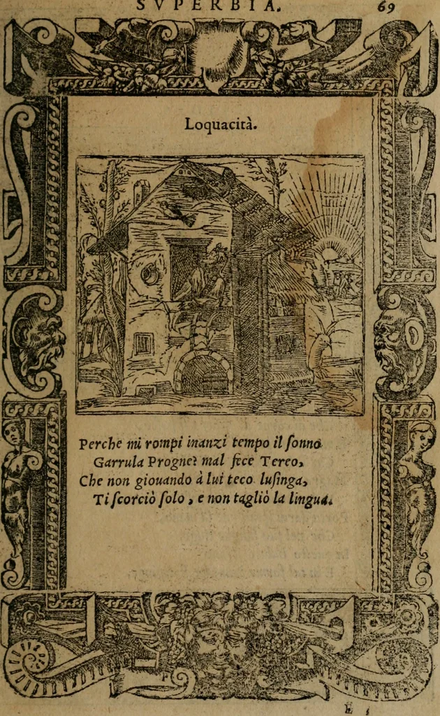An illustration from Diverse imprese accomodate a diverse moralità, co versi che i loro significati dichiarano insieme con molte altre mella lingua italiana non piu tradotte, 1576, leaf 72