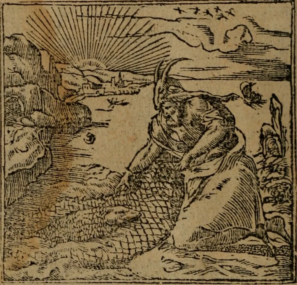 An illustration from Diverse imprese accomodate a diverse moralità, co versi che i loro significati dichiarano insieme con molte altre mella lingua italiana non piu tradotte, 1576, leaf 77