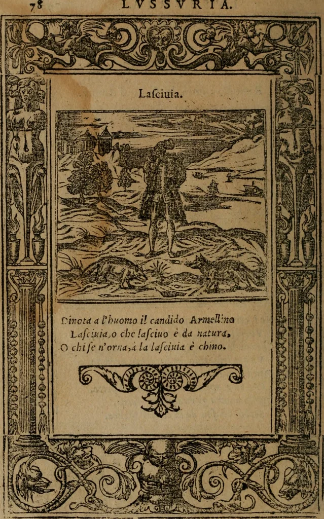 An illustration from Diverse imprese accomodate a diverse moralità, co versi che i loro significati dichiarano insieme con molte altre mella lingua italiana non piu tradotte, 1576, leaf 81