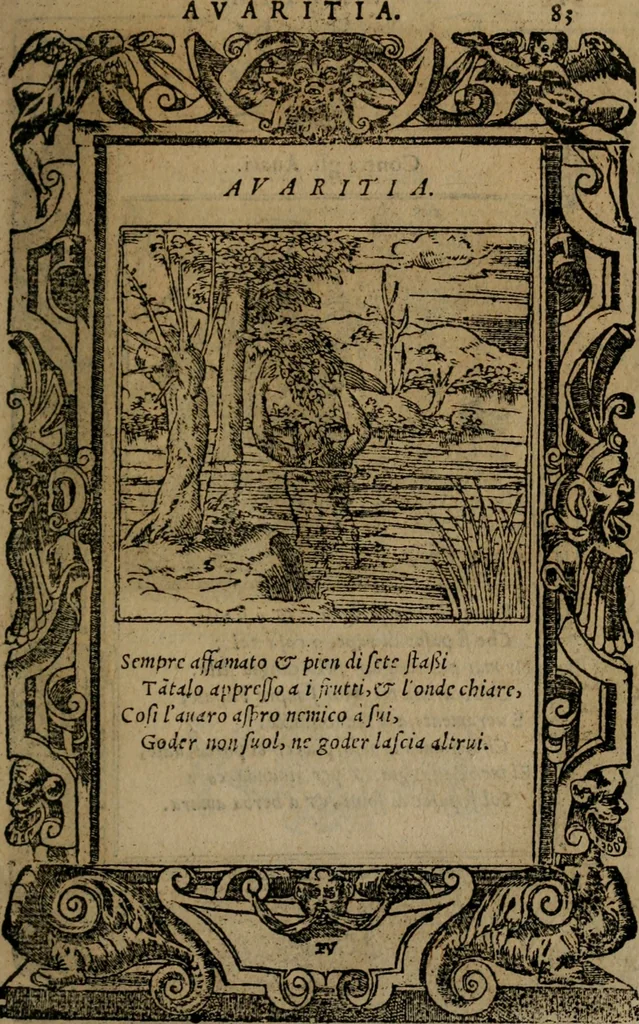 An illustration from Diverse imprese accomodate a diverse moralità, co versi che i loro significati dichiarano insieme con molte altre mella lingua italiana non piu tradotte, 1576, leaf 86