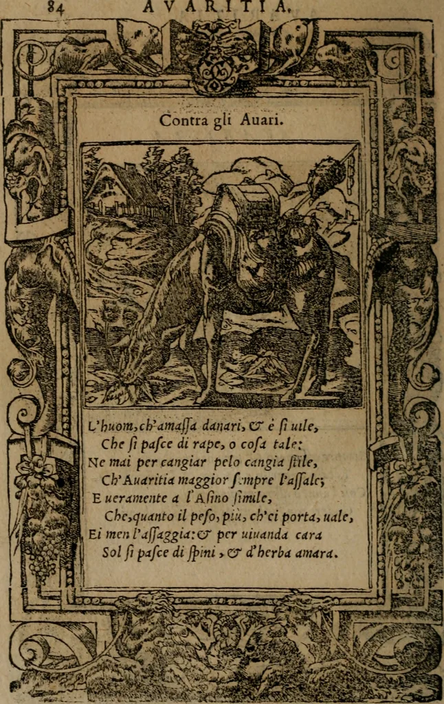 An illustration from Diverse imprese accomodate a diverse moralità, co versi che i loro significati dichiarano insieme con molte altre mella lingua italiana non piu tradotte, 1576, leaf 87