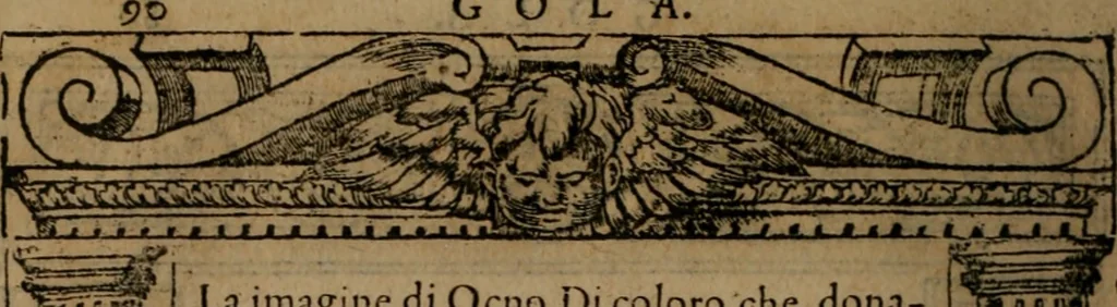 An illustration from Diverse imprese accomodate a diverse moralità, co versi che i loro significati dichiarano insieme con molte altre mella lingua italiana non piu tradotte, 1576, leaf 93