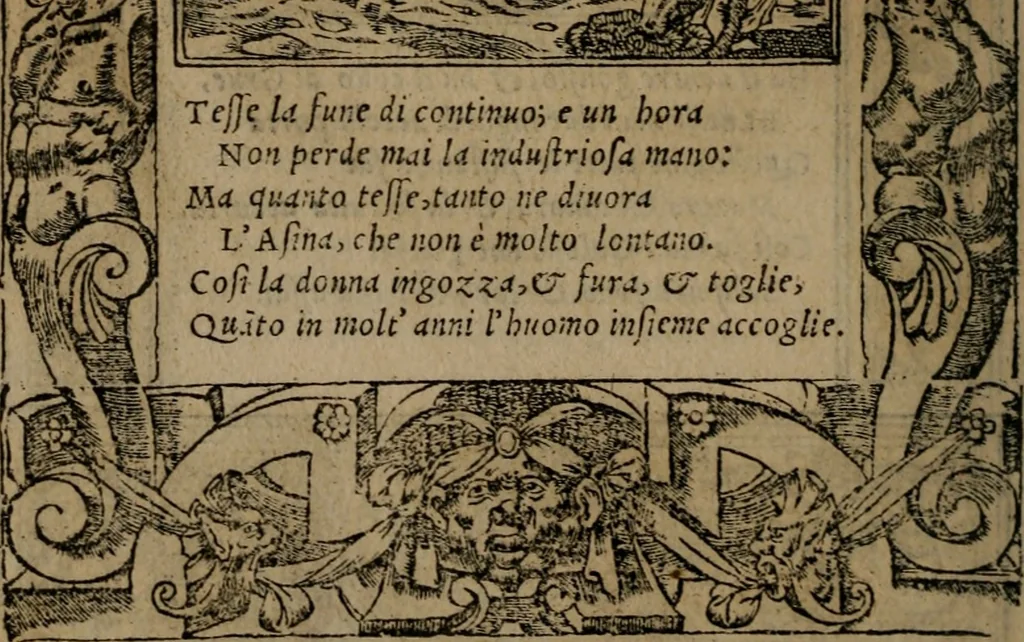 An illustration from Diverse imprese accomodate a diverse moralità, co versi che i loro significati dichiarano insieme con molte altre mella lingua italiana non piu tradotte, 1576, leaf 93