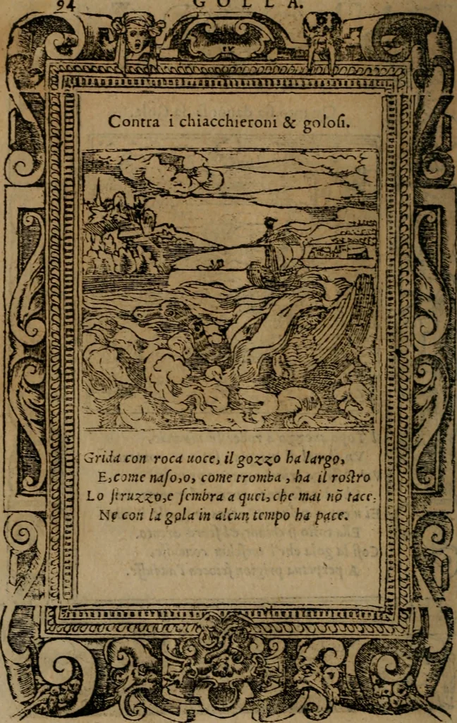 An illustration from Diverse imprese accomodate a diverse moralità, co versi che i loro significati dichiarano insieme con molte altre mella lingua italiana non piu tradotte, 1576, leaf 97